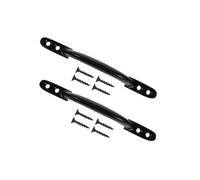 TERF® Antique Black Door Pull Handle 150mm (6 inch) Traditional Cast Iron Door D Pull Handle Including Fixing Screw for Garage Garden Gate Barn Shed Door and Multi Use - Pack of 2