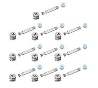 TERF® Cam Fixing Dowel Screw (M6 X 41mm) Cam Lock (15mm X 12mm) and Pre-Inserted Threaded Cam Dowel Nuts (M6 X 10.5mm) Flat Pack Furniture Cam Fixing Joint Connector Universal Kit - 10 Sets