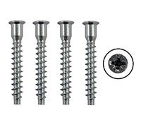 TERF® Confirmat Screws 5.0 X 50mm Pozi Funnel Head Zinc Finish Confirmat Screws Size 5.0 X 50mm Use in Flat Pack Furniture - Pack of 25