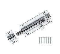 TERF® Door Bolt Polished Chrome Barrel Slide Lock 50mm [2''] Door Latch with Screws Ideal for Internal and External Doors Locks for Bedroom Bathroom Toilet Shed Gate Cupboards and Cabinets - 50mm
