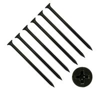 TERF® Drywall Fine Thread Sharp Point Screws 4.8 X 100mm Phillips Drive Flat Countersunk Black Screws For Drywall Plasterboard Wood and other similar types Screw Size 4.8 X 100mm - Pack of 25