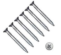 TERF® Drywall Screw with Reverse Thread Gimlet Point Screws Zinc 3.9 X 25mm Phillips Flat Countersunk Head Screws For Drywall Dense Plasterboard Hard Board and other similar types Wood - Pack of 100