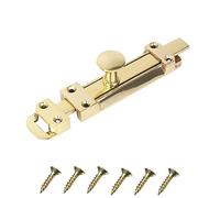 TERF® Heavy Duty Brass Door Bolt 100mm [4''] Surface Mounted Sliding Durable Door Lock Bolts Ideal for Securing Internal External Doors and multi Purpose Use - 100mm