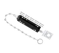 TERF® Heavy Duty Chain Door Bolt 200mm (8 inch) Including Fixing Screw Black Spring Loaded Chain Door Bolt For Garage Cabinet Garden Shed Industrial Door Bolt Latch Catch Door Lock - Pack of 1