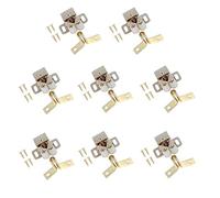 TERF® Heavy Duty Double Roller Catch Latch Electro Brass Furniture Lock Including Fixing Screw for Cabinet Kitchen Bathroom Cupboards Wardrobes Drawer Door - Pack of 8