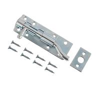 Terf® Heavy Duty Necked Tower Door Bolt Barrel Slide Lock Galvanised 150mm [6''] Latch Catch With Screws Ideal For Internal And External Doors - Pack Of 1