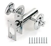 TERF® Heavy Duty Polished Chrome 60mm Thumb Turn Security Bolt Door Lock and Emergency Coin Release Thumb-turn Privacy Door Lock with Fixing Screws For Toilet Bathroom - Pack of 1