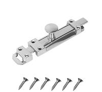 TERF® Heavy Duty Polished Chrome Door Bolt 100mm [4''] Surface Mounted Sliding Durable Door Lock Bolts Ideal for Securing Internal External Doors and Multi Purpose Use - 100mm