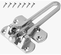 TERF® Heavy Duty Security Guard - Polished Chrome Internal and External Front and Back Restriction Limiter Lock Safety for Wooden and uPVC Doors - Pack of 1