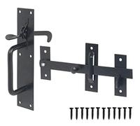 TERF® Heavy Duty Suffolk Gate Latch Door Lock Black Thumb Latch Catch Lock - Weather Protection Suffolk Latches for External Doors Gate Shed Door Lock with Fixing Screw - Pack of 1