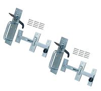 TERF® Heavy Duty Suffolk Gate Latch Door Lock Silver Thumb Latch Catch Lock - Weather Protection Suffolk Latches for External Doors Gate Shed Door Lock with Fixing Screw - Pack of 2