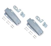 TERF® Heavy Duty Touch Latch Automatic Spring Catch For Press To Open Silver Cupboard Doors Loft Attic Hatches Including Fixing - Pack of 2
