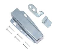 TERF® Heavy Duty Touch Latch Automatic Spring Catch For Press To Open Silver Cupboard Doors Loft Attic Hatches Including Fixing - Pack of 1