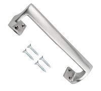 TERF® Heavy Duty Traditional Style Oval Grip Offset Cranked Door Pull Handle Aluminium 300mm Including Fixing Screw - Pack of 1