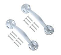 TERF® Heavy Duty Traditional Vintage Style Bow Door Pull Handle Aluminium 175mm (7 inch) Including Fixing Screw for Kitchen Cupboard Cabinet Drawer Door Pull Handle - Pack of 2