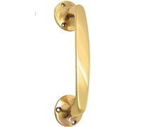 TERF Heavy Duty Vintage Style Victorian Door Pull Handle Brass 165mm (6.5 inch) including Fixing Screw for Kitchen Cupboard Cabinet Drawer Door Pull Handle - Pack of 2,Polished Brass