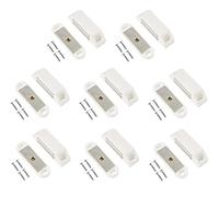 TERF® Heavy Duty White Magnetic Door Catch 60mm With Fixing Screw for Cabinet Kitchen Bathroom Cupboards Closet Wardrobes Drawer - Pack of 8