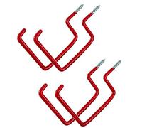 TERF® Household Tool Hook Screw-in Hooks Storage Shed Garage Utility Hook Multi-Purpose Hooks Set Heavy Duty Wall Mount Vinyl Coated Storage Household Hooks for Garden Garage Shed Tools - Pack of 4