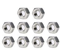 TERF® M10 All Metal Self Locking Hex Steel Nut M10 (10mm) Self Locking Hexagonal Nuts - Pack of 10