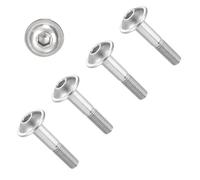 TERF® M10 X 45mm Flange Hex Socket Cap Button Head Machine Screws High Tensile Grade 10.9 Machine Screw M10 (10mm) X 45mm Allen Key Hexagonal Socket Bolts - Pack of 4