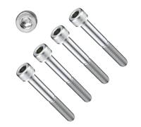 TERF® M10 X 80mm Hex Socket Cap Head Machine Screws High Tensile Grade 12.9 Machine Screw M10 (10mm) X 80mm Allen Key Hexagonal Socket Cap Bolts - Pack of 4