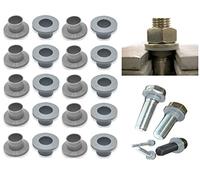 TERF® M16 X 17.9mm X 6mm X 30mm Grey Nylon Shoulder Insulating Washer M16 / 16mm ID X 17.9mm Bush OD X 6mm Bush Length X 30mm Washer Outside Diameter - Pack of 4