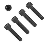 TERF® M4 X 12mm Hex Socket Cap Head Machine Screws Self Colour Black High Tensile Grade 12.9 Machine Screw M4 (4mm) X 12mm Allen Key Hexagonal Socket cap Bolts - Pack of 20