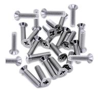 TERF® M4 X 25mm Pozi Countersunk Machine Screw M4 (4mm) X 25mm Pozi Flat Double Countersunk Machine Screws (Bolt) - Pack of 50