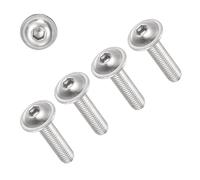TERF® M4 X 45mm Flange Hex Socket Cap Button Head Machine Screws High Tensile Grade 10.9 Machine Screw M4 (4mm) X 45mm Allen Key Hexagonal Flange Socket Bolts - Pack of 4