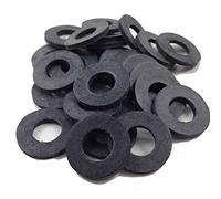 TERF® M5 Black Rubber Flat Washer M5 / 5mm ID (Hole) x 10mm OD x 1mm Thickness Flat Rubber Washers - Pack of 20
