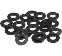 TERF® M6 Black Nylon Flat Washer M6 / 6mm ID (Hole) x 12.5mm OD x 1.6mm Thickness Flat Nylon Washers - Pack of 50