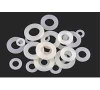 TERF® M6 White Nylon Flat Washer M6 / 6mm ID (Hole) x 12.5mm OD x 1.6mm Thickness Flat Nylon Washers - Pack of 50