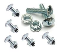 TERF® M6 x 20mm Roofing & Cable Tray Bolt with Pozi Drive Dome Head & Serrated Hex Flange Nut - Steel, Pack of 20