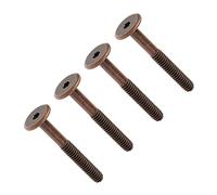 TERF® M6 X 60mm Furniture Joint Connector Bolts M6 (6mm) X 60mm Barrel Bolts Hex Allen Key Socket Flat Head Connector Bolt Screw Bronze Finish for Crib Baby Bed Cots Furniture - Pack of 4