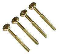 TERF® M6 X 60mm Furniture Joint Connector Bolts M6 (6mm) X 60mm Barrel Bolts Hex Allen Key Socket Flat Head Connector Bolt Screw Zinc Yellow Finish for Crib Baby Bed Cots Furniture - Pack of 4