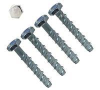 TERF® M8 X 130mm Masonry Concrete Anchor Screw Bolts M8 (8mm) X 130mm Hexagon Head Self Tapping Anchor Screws Multi Fix Bolts For Concrete Masonry Brick Block Stone Wood - 10 Pcs