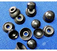 TERF® M8 X 28mm Black Flexible PVC Roofing Sealing Sela Washer and Cap Cover M8 (8mm) X 28mm Corrugated Sheet Sela Washer and Cap Cover For Weatherproof Sealing Protecting - Pack of 10