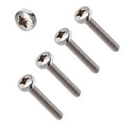 TERF® M8 X 50mm Pozi Pan Head Machine Screws Stainless Steel A2 (304) Machine Screw M8 (8mm) X 50mm Pozi Drive Pan Head Machine Screw Bolts - Pack of 4