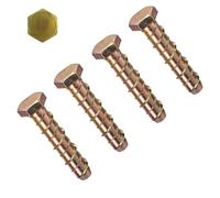 TERF® M8 X 75mm Masonry Concrete Anchor Screw Bolts M8 (8mm) X 75mm Hexagon Head ZYP Self Tapping Anchor Screws Multi Fix Bolts For Concrete Masonry Brick Block Stone Wood - 4 Pcs