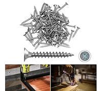 TERF® Multi Purpose Screws 5.0 X 25mm Pozi Flat Double Countersunk Zinc Screws For PVCu Wooden Timber Chipboard MDF and other similar types Screw Size 5.0 X 25mm - Pack of 200