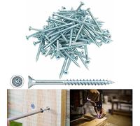 TERF® Multi Purpose Screws 5.0 X 90mm Pozi Flat Double Countersunk Zinc Screws For PVCu Wooden Timber Chipboard MDF and other similar types Screw Size 5.0 X 90mm - Pack of 50