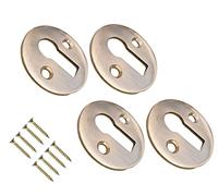 TERF® Polished Brass Victorian Open Escutcheon 35mm Keyhole Open Escutcheon including Fixing Screw - Pack of 4