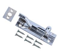 TERF® Polished Chrome Door Bolt Barrel Slide Lock Necked Door Bolt 75mm [3''] Door Latch with Screws Ideal Door Locks for Internal and External Doors 75mm - Pack of 1