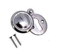 TERF® Polished Chrome Escutcheon Covered 35mm Keyhole Cover Escutcheon including Fixing Screw - Pack of 1