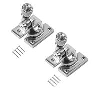TERF® Traditional Polished Chrome Sash Window Lock Fastener Brighton Pattern With Fixing Screws For Wood Aluminium UPVC Vinyl Frames - Pack of 2