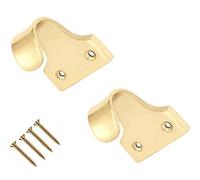 TERF® Traditional Victorian Polished Brass Sash Lift Heavy Duty Sash Window Lift Pull Sliding Handle Including Fixing Screw - Pack of 2