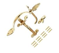 TERF® Traditional Vintage Style Polished Brass Suffolk Latch Gate Door Lock 200mm Thumb Latch Catch Lock Suffolk Latches for Gate Shed Cottage Doors Lock with Fixing Screw - Pack of 1