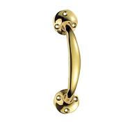 TERF Vintage Style Victorian Bow Door Pull Handle Brass 150mm (6 inch) including Fixing Screw for Kitchen Cupboard Cabinet Drawer Door Pull Handle - Pack of 2, Polished Brass