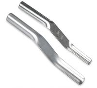 Terilamy 2 Pack Brick Jointer 1/2 x 5/8 Inch, Carbon Steel Pointing Trowel Double End Masonry Tool for Mortar Finishing Bricklaying Repointing Barrel Jointer Wall Tile Joints