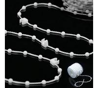 Terilamy 20 Meter Vertical Blind Bottom Chain with 200 clips - Vertical Blinds Repair Parts for 3.5 Inch/ 89mm Slats, Durable Plastic Vertical BlindChain for Repair & DIY Projects